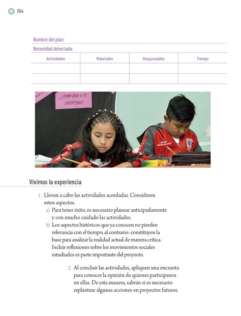 Proyectos Escolares Sexto Grado P Gina De Libros De Texto