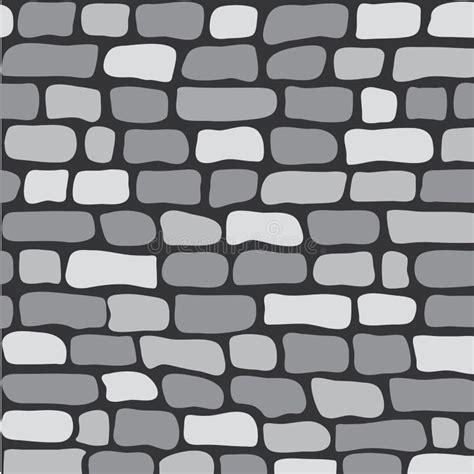 Seamless Pattern Gray Brick Wall, Vector Stock Illustration - Illustration of construction ...