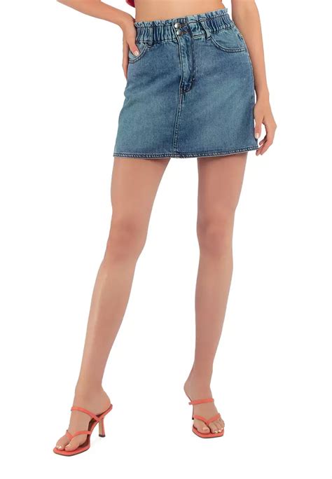 Buy London Rag Light Blue Raw Hem Denim Skirt Online ZALORA Malaysia