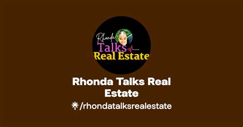 Rhonda Talks Real Estate Instagram Tiktok Linktree