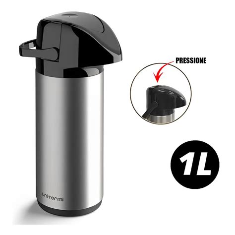 Garrafa T Rmica Caf Ch Inox Press O Verona Litro Unitermi Shopee