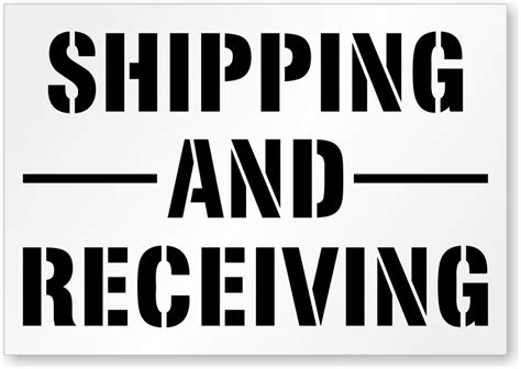 Shipping And Receiving Sign Stencil Sku St 0103