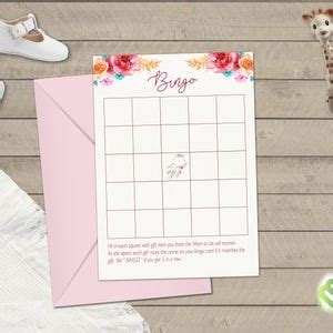 Tribal Floral Bingo Baby Shower Game Boho Floral Dream Catcher Baby