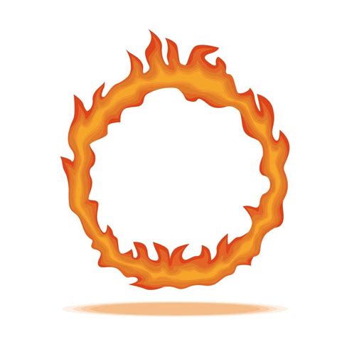 Ring Of Fire Circle Surrounded Hot Red With Dancing Tongue Flame