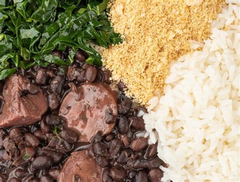 Premium Photo Closeup Of Typical Brazilian Feijoada With Rice Farofa