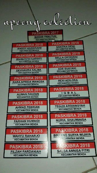 Jual Papan Nama Paskibraka Di Lapak Apoong Collection Bukalapak