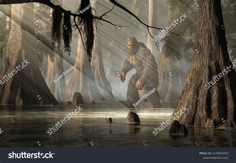 Honey Island Swamp Monster Cryptid Louisiana Stock Illustration ...