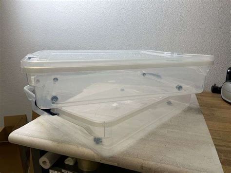 Homz Underbed Rolling Plastic Storage Container, 2 Pack - Rio Grande Trade