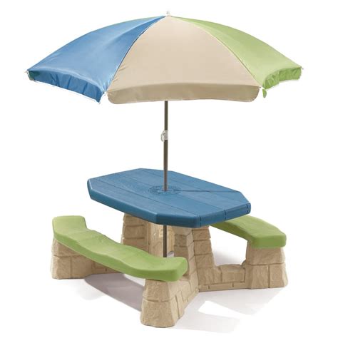 Step2 Naturally Playful Picnic Table with Removable Umbrella - Walmart ...