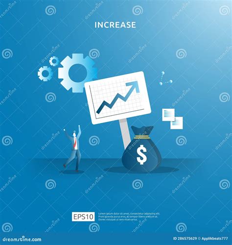 Income Salary Rate Increase Concept Illustration With People Character