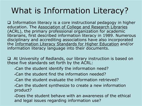 Ppt Moving From Information Literacy To Media Literacy Instructional