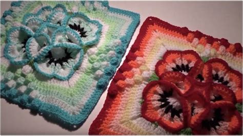 Flower 3D Granny Square Free Crochet Pattern And Tutorial Styles Idea