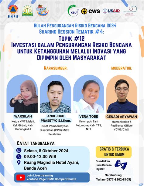 Investasi Dalam Pengurangan Risiko Bencana Untuk Ketangguhan Melalui