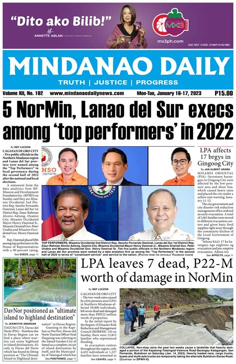 Mindanao Daily News January 16 17 2023 By Mindanao Daily News Issuu