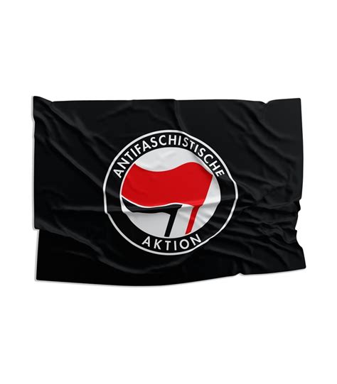 Fahne Antifaschistische Aktion Black Mob Action