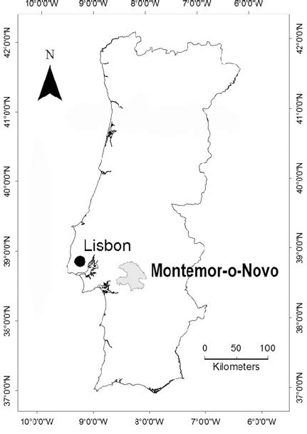 Location Of The Montado Landscape In Montemor O Novo Alentejo Region