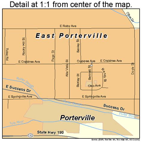 East Porterville California Street Map 0621012