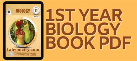 1st Year Biology Book Pdf Download Punjab Textbook Board Taleem City