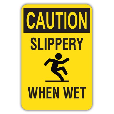 CAUTION SLIPPERY WHEN WET - American Sign Company