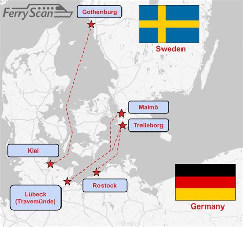 Fähren und Kreuzfahrten zwischen Deutschland und Schweden