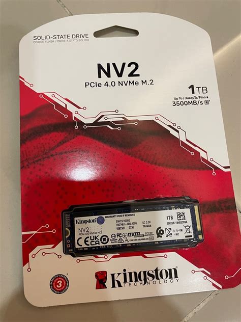 Kingston m.2 ssd nv2 1tb, Computers & Tech, Parts & Accessories, Hard ...