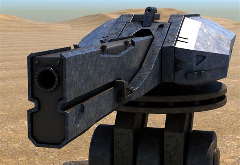 Railgun turret 3D model - TurboSquid 1641125