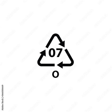 Plastic Recycling Symbol O 7 Plastic Recycling Code Pp 5 Vector