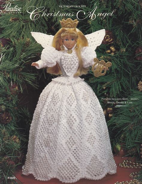 Christmas Angel Paradise Fashion Doll Clothes Crochet Pattern Booklet