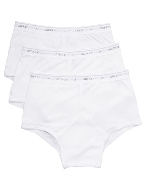 Jockey Classic Y Front Brief 3 Pack White Underwear