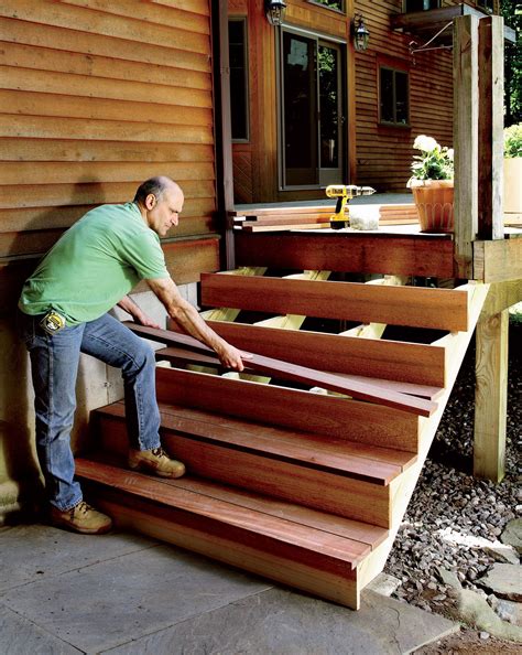 How To Build Stairs In 3 Easy Steps Rustic Houses Exterior Staircase