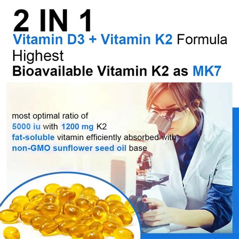 Taoters Vitamin D3k2 Supplement To Support Joint Bone And Immune Hea