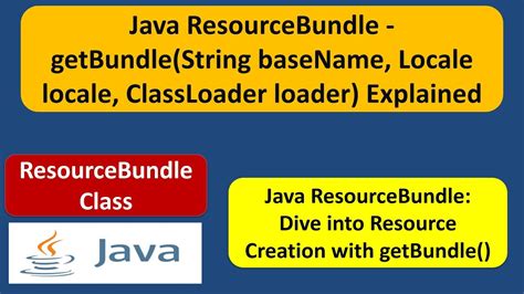 Java Resourcebundle Getbundle String Basename Locale Locale