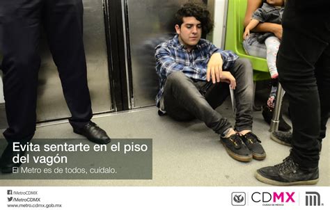 MetroCDMX on Twitter Viajar en el piso del vagón es poner en riesgo