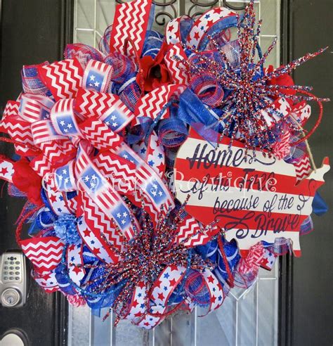 Memorial Day Wreath Patriotic Wreath Summer Wreath Large Wreath