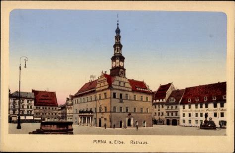 Ansichtskarte Postkarte Pirna A D Elbe Hotel Weisser Akpool De