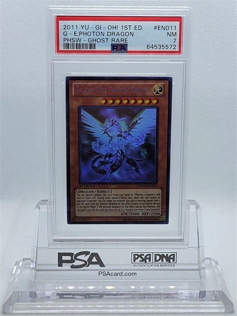 YUGIOH 1ST ED PHSW EN011 GALAXY EYES PHOTON DRAGON GHOST RARE PSA 7 NM