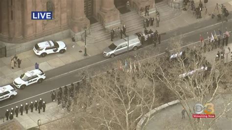 Fallen Temple Officer Chris Fitzgerald Arrives At Cathedral Youtube