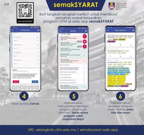 Semakan Syarat Kelayakan UiTM Online Selangkah UiTM