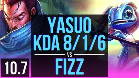 Yasuo Vs Fizz Mid 1 8m Mastery Points Kda 8 1 6 Br Challenger