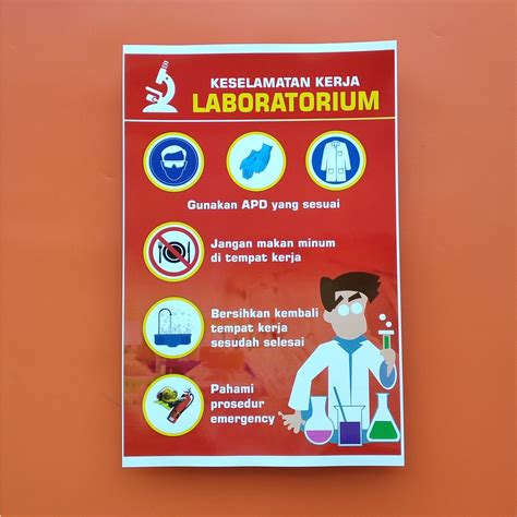 Poster Edukasi Keselamatn Kerja Laboratorium Poster K3 Poster