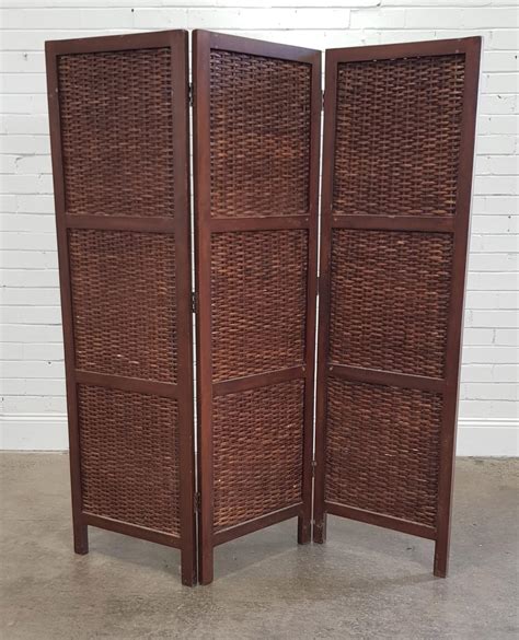 Lot Woven 3 Panel Dressing Screen H170 X W156cm