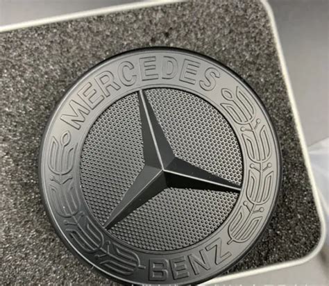 Cofano Nero Opaco Mercedes Benz Ricambio Stella Emblema Anteriore Mm