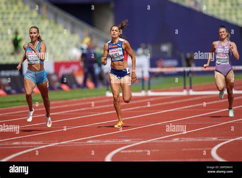 Amalie IUEL participating in the 400 meters hurdles of the European ...