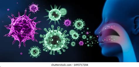 visual concept viral immune system attack stock illustration