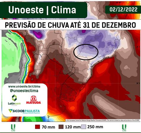 Progn Stico Clim Tico Para Dezembro De Unoeste Clima