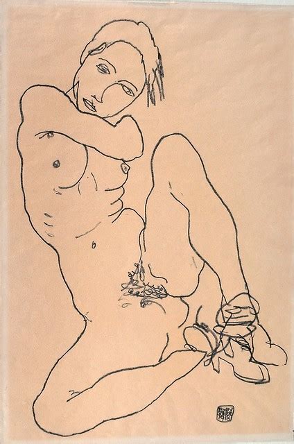 Egon Schiele Sketch Woman Nude A Photo On Flickriver