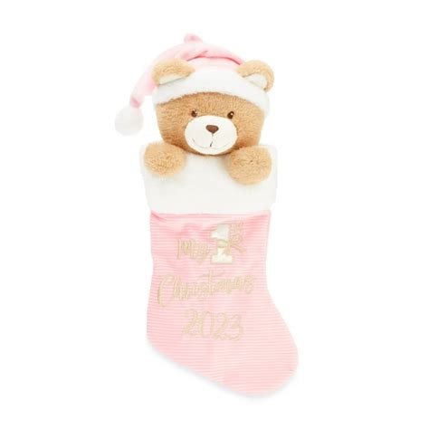 16 in Pink My First Christmas Stocking with Plush Teddy Bear, by ...