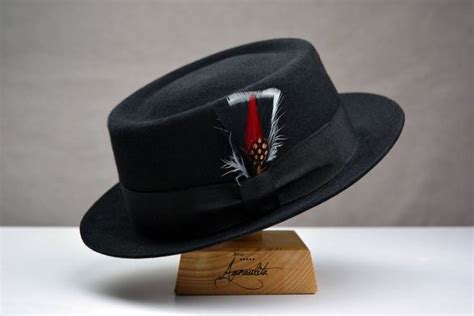 Pork Pie The Jazzist Black Pork Pie Fedora Hat For Men Mens Wool Felt Hat Etsy Pork Pie Hat