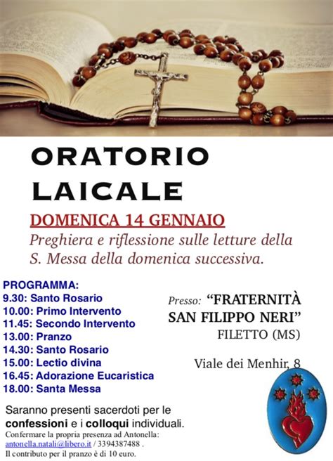 Oratorio Laicale Del Gennaio Opus Mariae Matris Ecclesiae