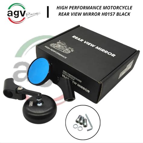 Jual Agv Spion Bulat Classic Tangkai Pendek Black Series Full Cnc Blue